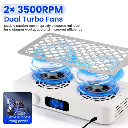 2500/2800/3000/3300/3500rpm Speed Adjustable Brushless Nail Dust