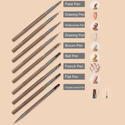 LINMANDA Nail Art Design Pen Painting Tools with Nail Extension Gel