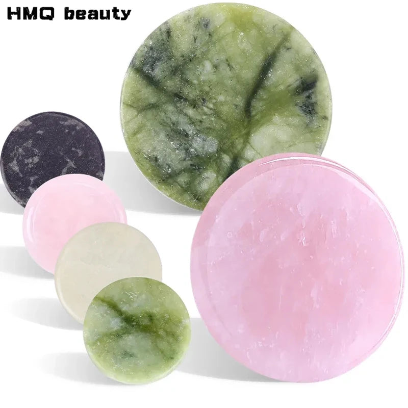 Glue Pallet Eyelashes Extensions Pink Green Jade Stone Reusable False