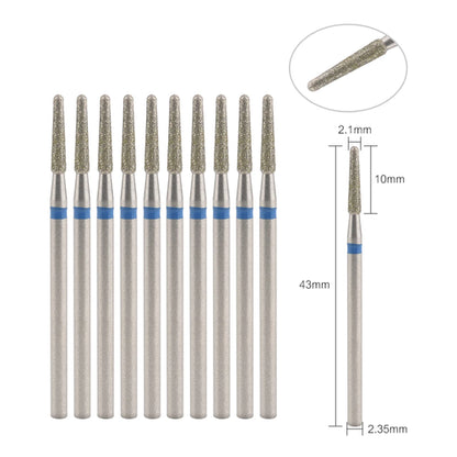 10Pcs Diamond Milling Cutter For Manicure Electric Nail Drill Bits