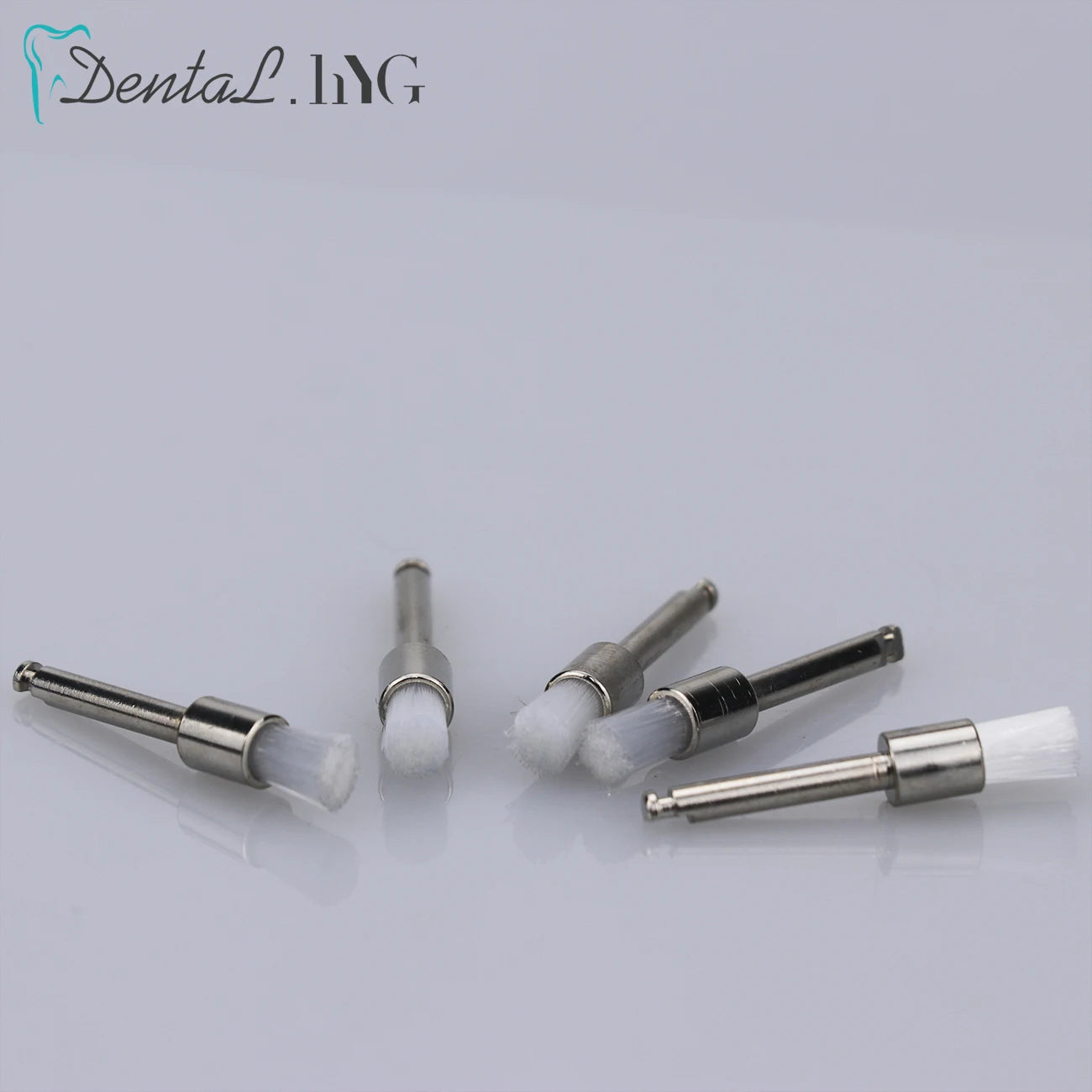 100pcs/Bag Disposable Dental Polisher Nylon Bristle Brush Polishing