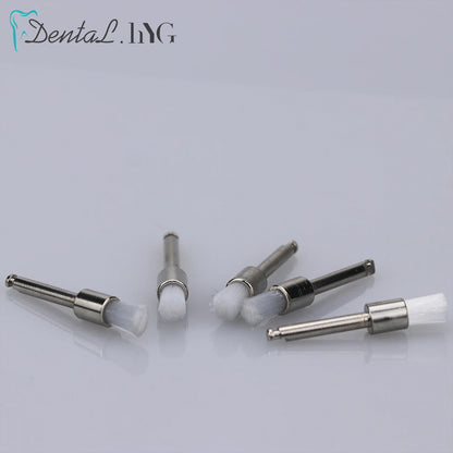 100pcs/Bag Disposable Dental Polisher Nylon Bristle Brush Polishing