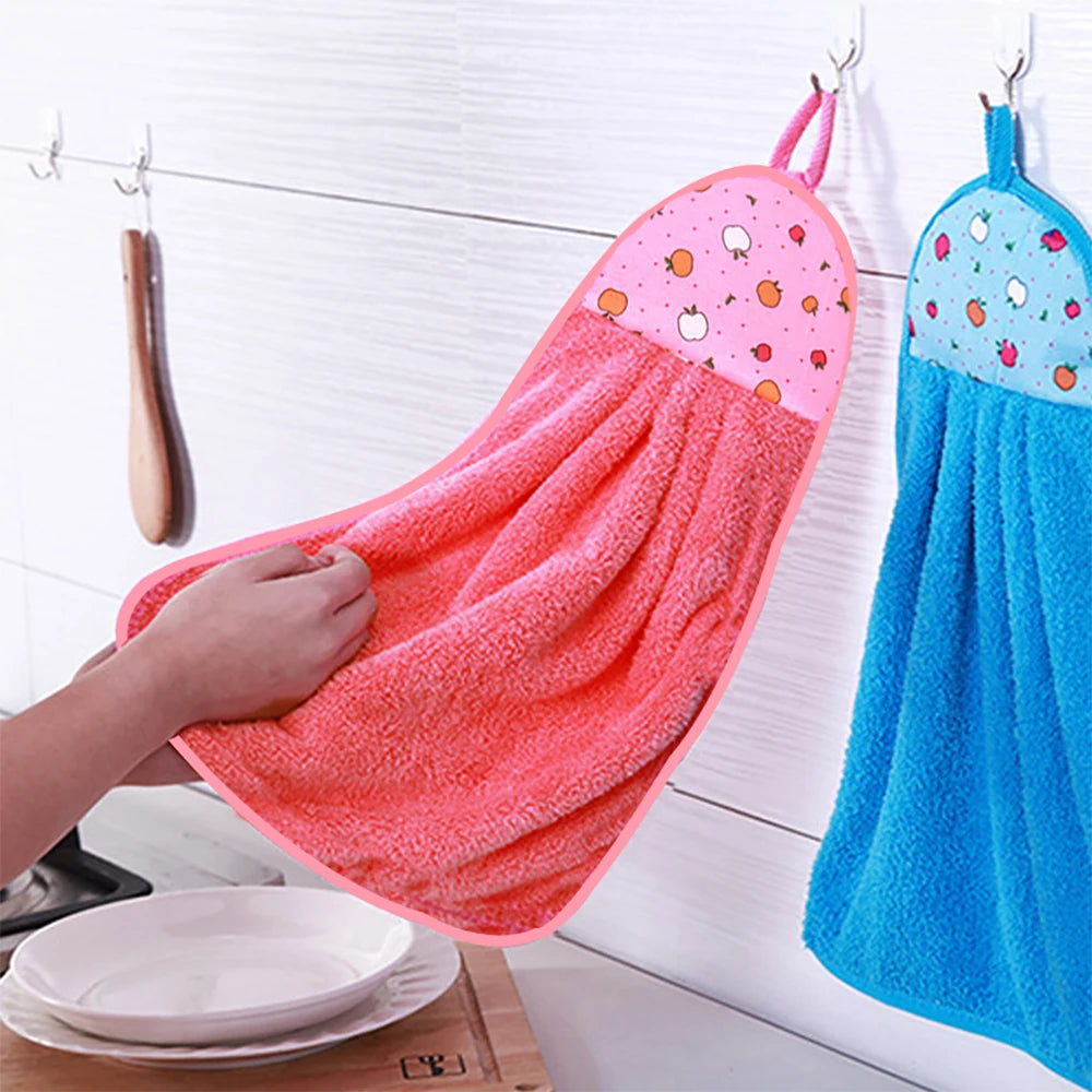 4pcs Small Hand Towels for Kitchen Bathroom Coral Velvet Soft Quick
