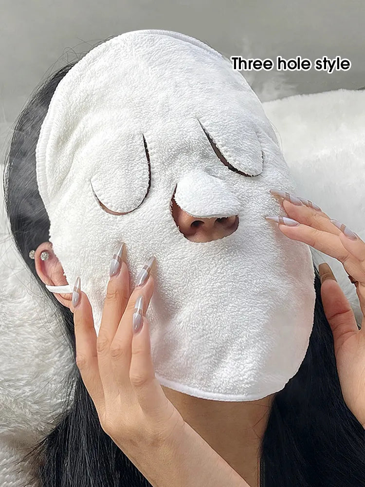 Hot compress towel hanging ear soft skin-friendly steam heating cold