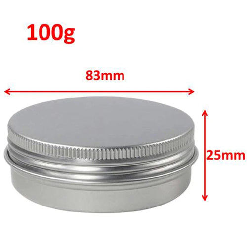 10Pcs 5g 10g 15g 20g 30g 50g Empty Silver Aluminum Tins Cans Screw Top