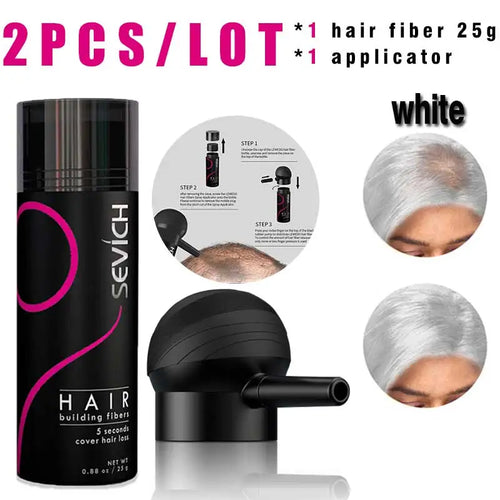SEVICH Hair Building Fiber Set Cover Sparse Hair Or Bald Spots Hair