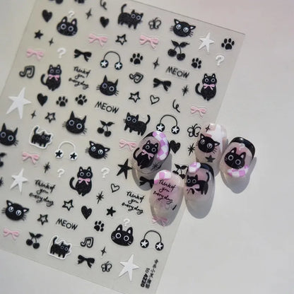 1 piece of Red Cliff character cute anime cartoon nail sticker Kawii