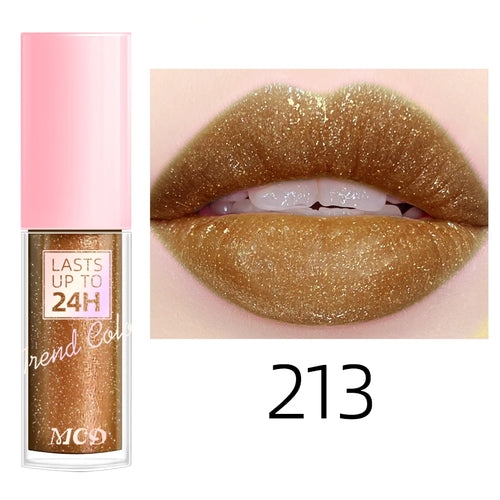 18 Colors Glitter 1pcs Lip Glaze Long Lasting Lip Gloss Waterproof