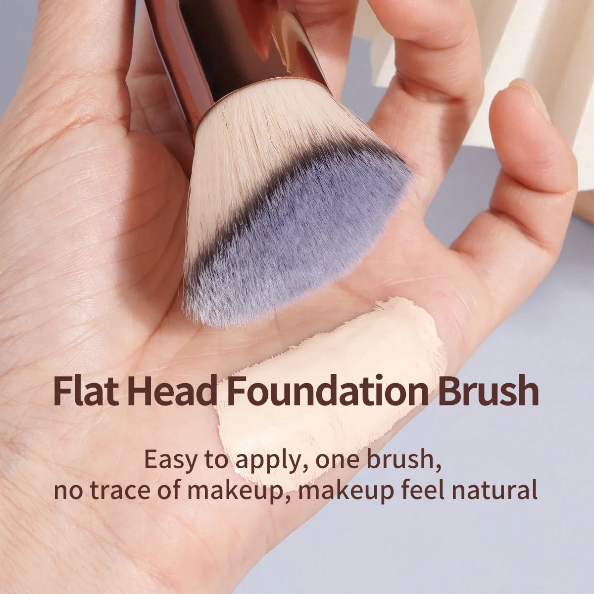 MAANGE 2PCS Foundation Makeup Brush Set Flat Angled Kabuki Powder