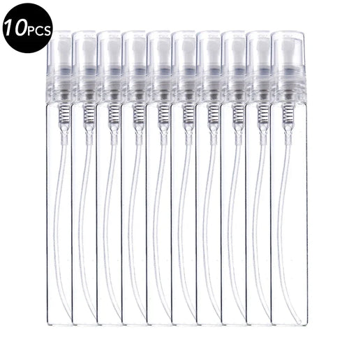 5/10Pcs 3ml 5ml 10ml Clear Mini Perfume Glass Bottle Empty Cosmetics