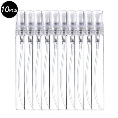 5/10Pcs 3ml 5ml 10ml Clear Mini Perfume Glass Bottle Empty Cosmetics