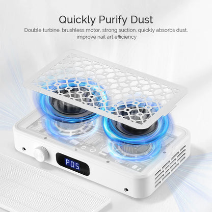 Professional Turbo Vacuum Cleaner Brushless Nail Dust Collector Two