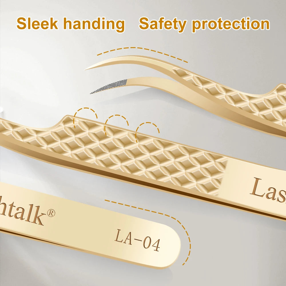 Lashtalk Precision Fiber Tip Tweezer Eyelash Extensions Diamond Grip