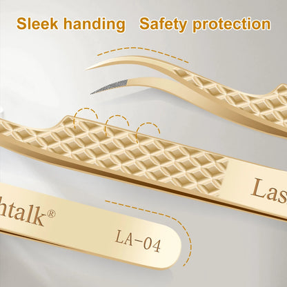 Lashtalk Precision Fiber Tip Tweezer Eyelash Extensions Diamond Grip