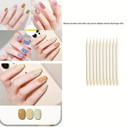 100PCS Cuticle Pusher Remover Nail Art Tools Orange Wood Sticks