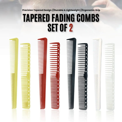 2pcs Set Professional Barbershop Hairdressing Dense Teeth Comb