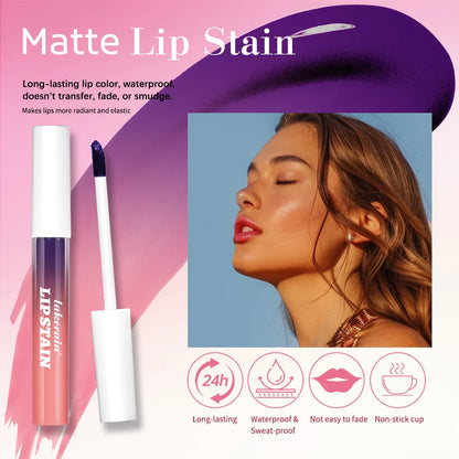 Blading Lip Gloss Peel and Stick Set Long-lasting Waterproof Pink Lip