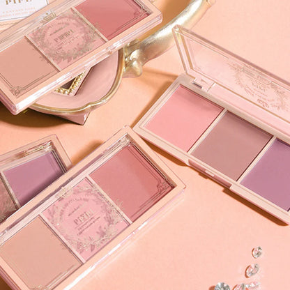 Three Color Blush Nude Makeup Natural Matte Milk Tea Color Orange Long