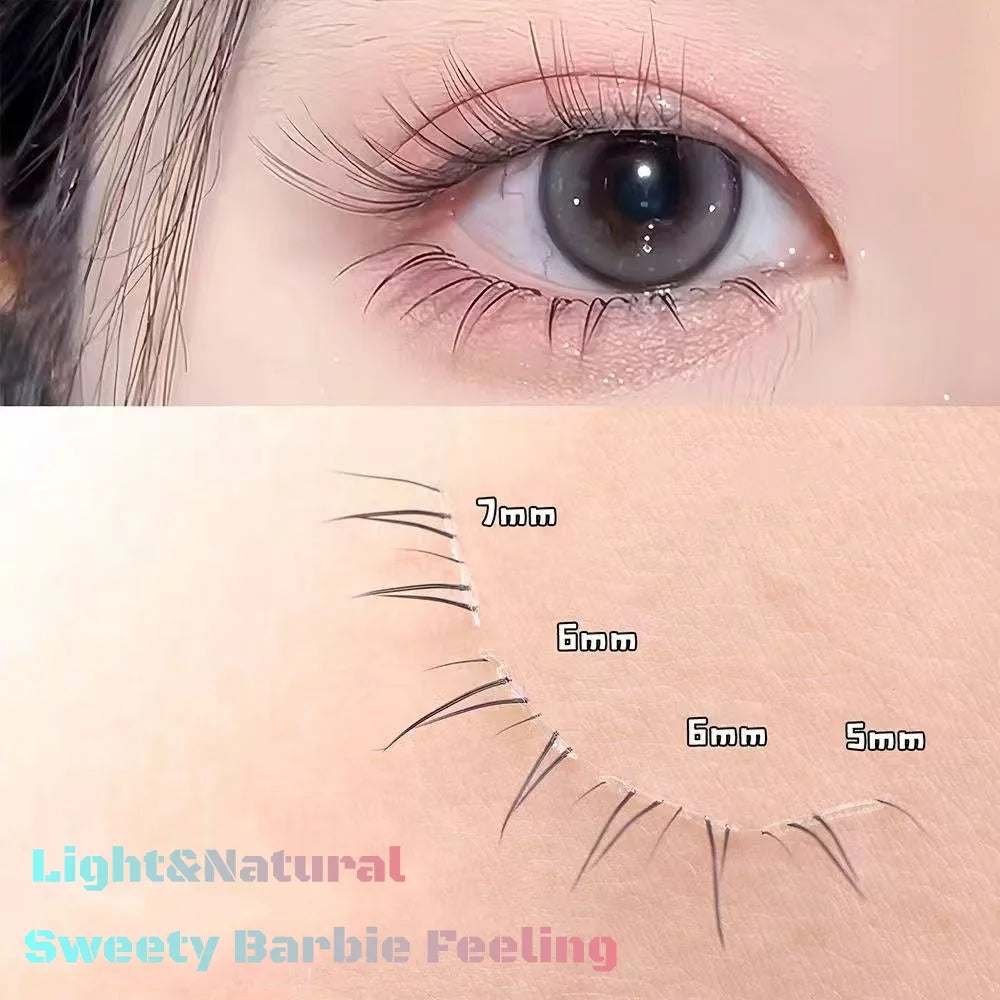 MIAOJIE 4-6mm No Glue False Eyelashes New Korean Style Lower Lashes