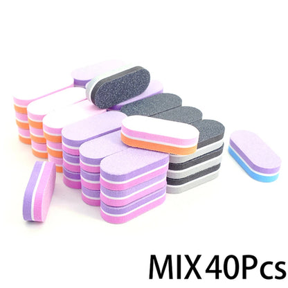50Pc Professional Mini Nails Art buffer File 100/180 Sandpaper