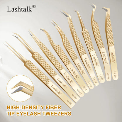 Lashtalk Precision Fiber Tip Tweezer Eyelash Extensions Diamond Grip