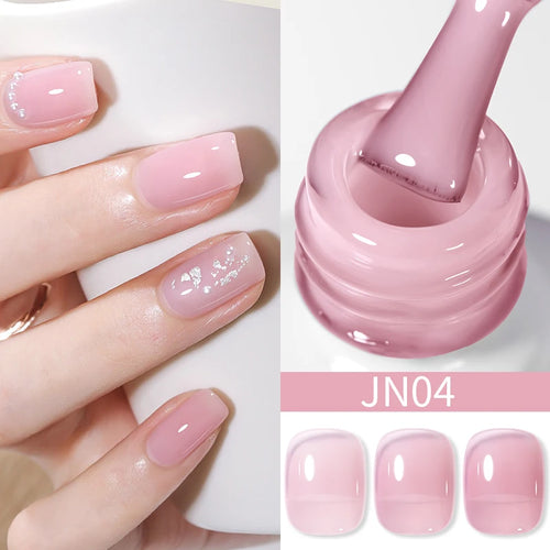 BORN PRETTY 10ml Translucent Jelly Nude Gel Nail Polish Colorful
