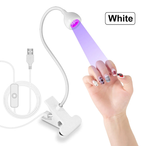 Nail LED UV Lamp for Drying Gel Nails Polish Clip-On Flexible Desk