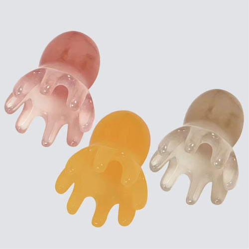 Cute Octopus Scalp Massage Comb (Resin)｜Korean Hair Care, Stress