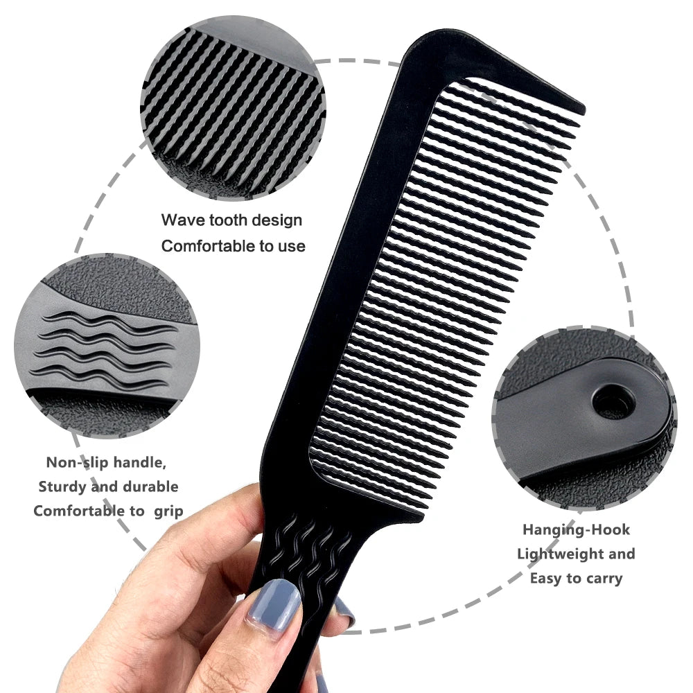 Barber Hairdressing Clipper Comb Anti Static Flat Top Comb for