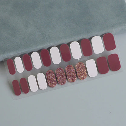 22finger Flash Sequin Nail Polish Gel Film ins Wind Waterproof Lasting