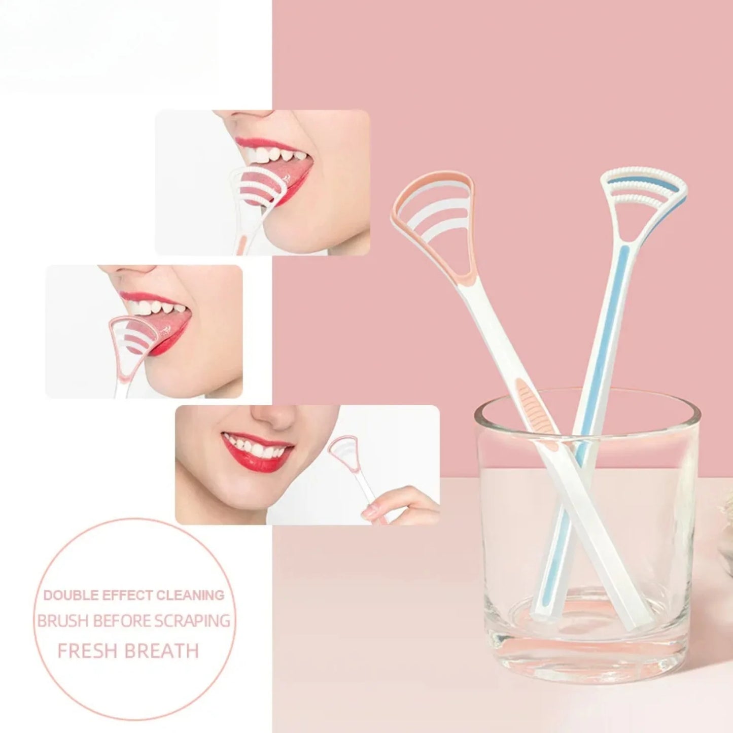 Silicone Tongue Scraper 1Pcs Macaron Color Tonger Brush Cleaning Tools