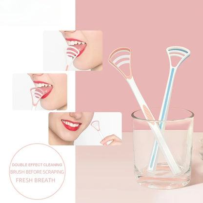 Silicone Tongue Scraper 1Pcs Macaron Color Tonger Brush Cleaning Tools