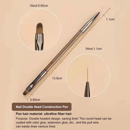 DIY Brush Nail Acrylic Drawing Brush, 9PCS UV Gel Nail Brush Eyeliner