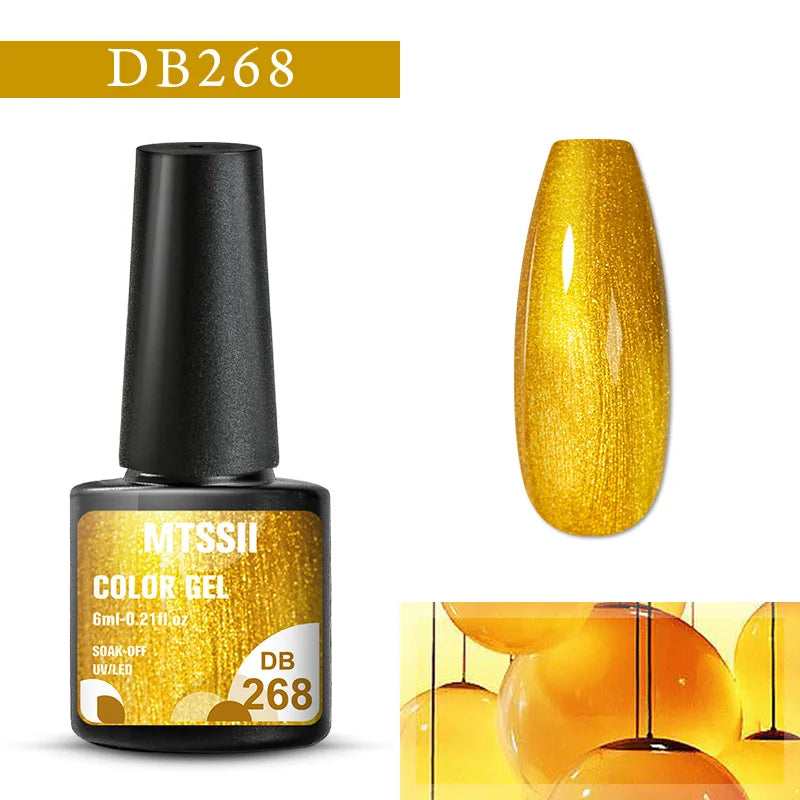 6ml Glitter Gel Nail Polish Sparkling Nail Art  UV Gel Colorful