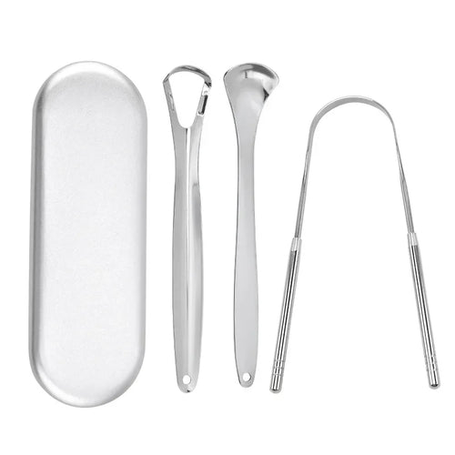 Premium 1pcs/3pcs Metal Tongue Scraper Cleaner for Adults & Kids