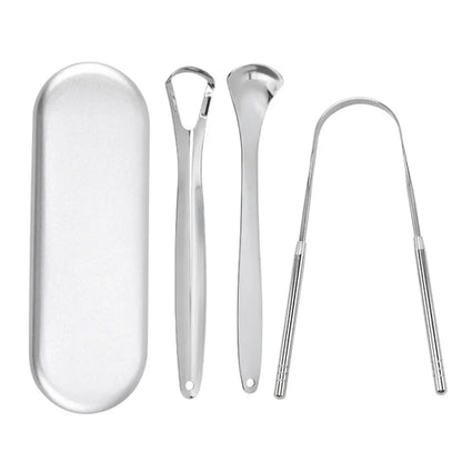Premium 1pcs/3pcs Metal Tongue Scraper Cleaner for Adults & Kids