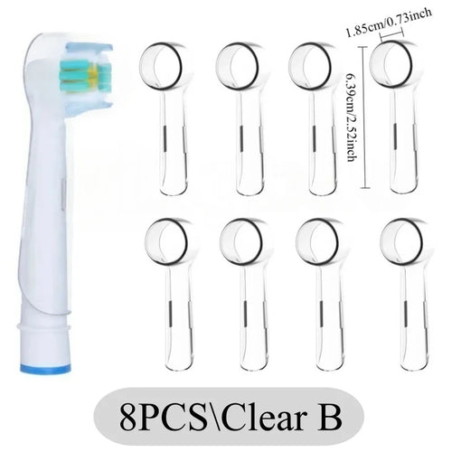 2-8Pcs Colors Toothbrush Dustproof Covers Caps Compatible with Braun