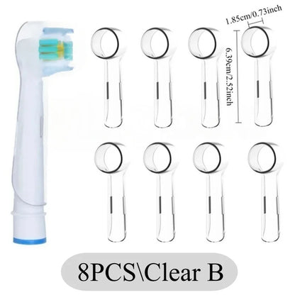 2-8Pcs Colors Toothbrush Dustproof Covers Caps Compatible with Braun