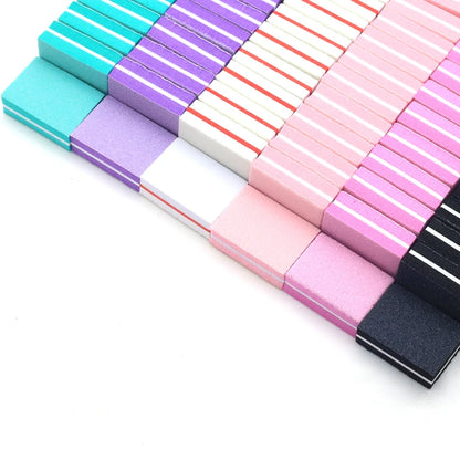 50Pc Professional Mini Nails Art buffer File 100/180 Sandpaper