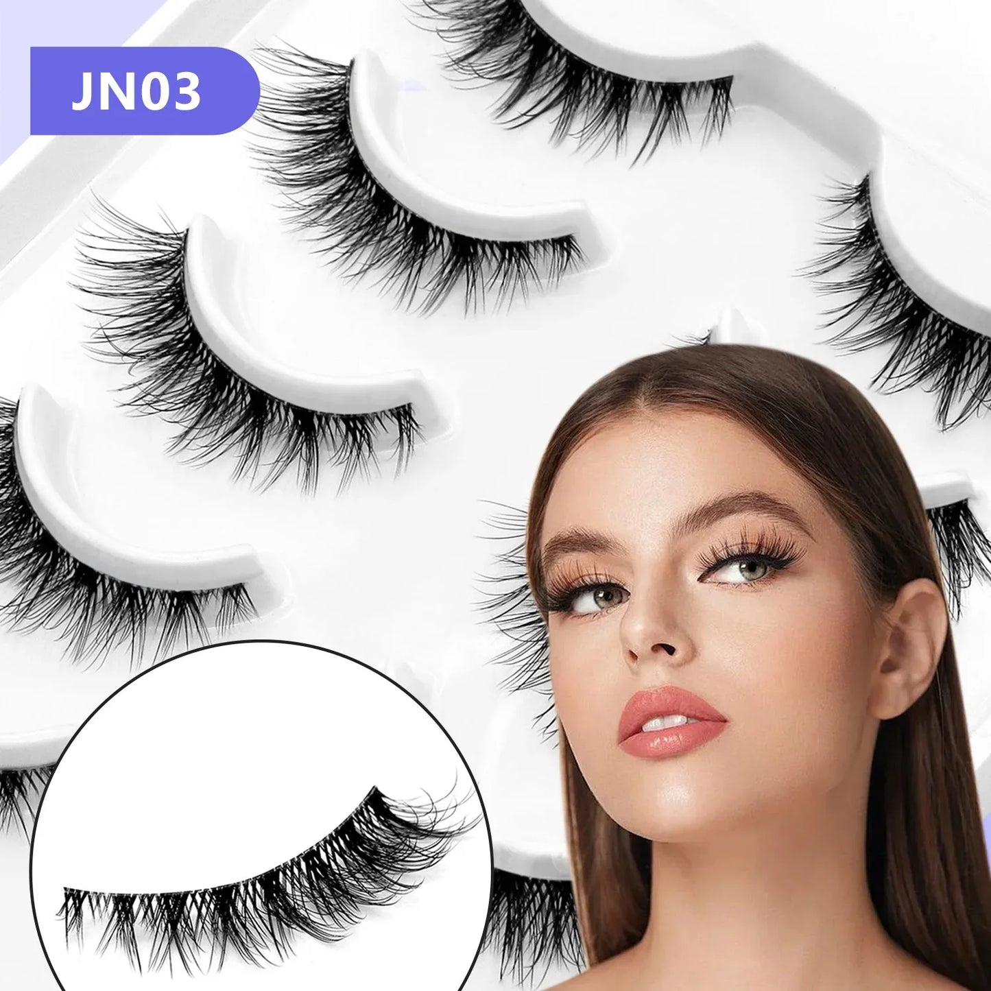Veltrinay Cat Eye Lashes Soft Natural Faux Mink Eyelashes Fake Lashes