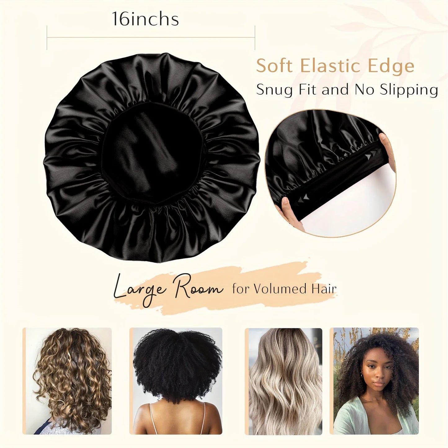 No Heat Hair Curler And Satin Sleeping Cap Set Heatless Hair Curling