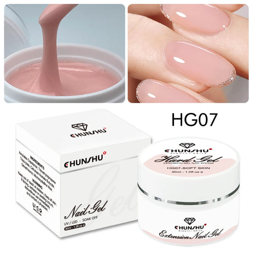 30ML Hard Gel For Nail Extension Milky White Builder Constructor Gel