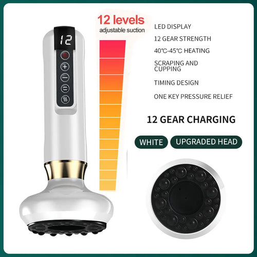 6 Gear Electric Cupping Massager Vacuum Suction Cup GuaSha Anti