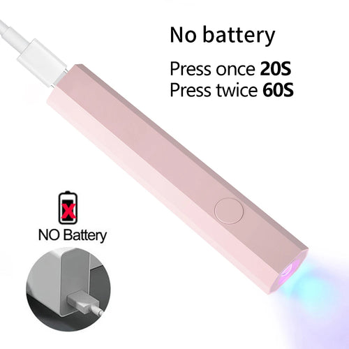 YIKOOLIN Mini UV Light Cure Nails Lamp for Gel Nails LED Nail Lamp for