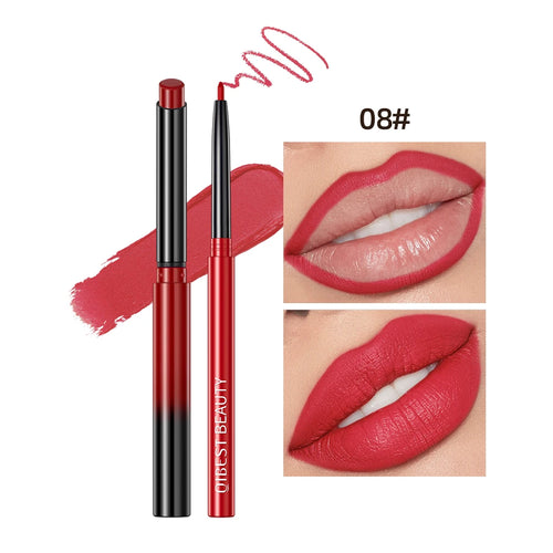 QIBEST 12 Colors Lip Makeup Nude Lipstick Pencil Waterproof Long