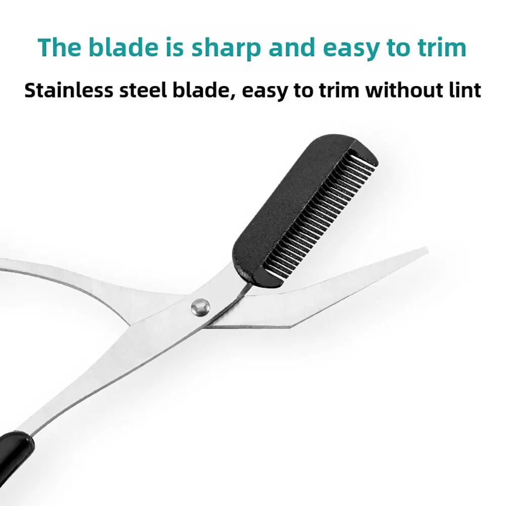 Stainless Steel Eyebrow Trimming Pink/White/Black Scissors with