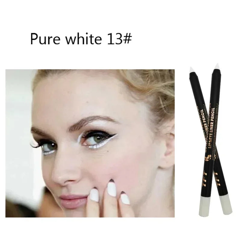 Long Lasting Eyeliner Pencil Colourful Pigment Waterproof Blue Black White Color Gel Eye Liner Pen Makeup Eye Beauty Cosmetics