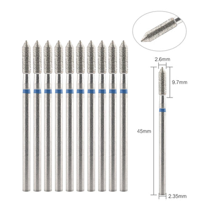 10Pcs Diamond Milling Cutter For Manicure Electric Nail Drill Bits