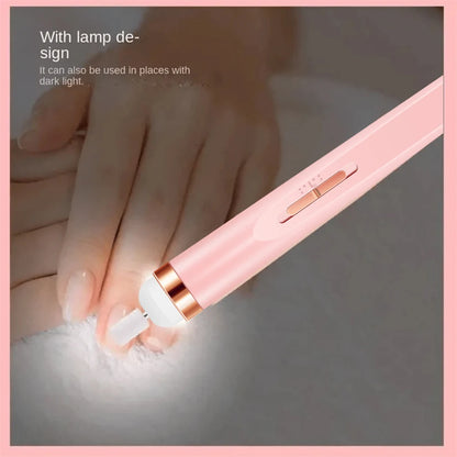 YIKOOLIN Portable Nail File Care Set LED Light Adjustable 4 Speed with