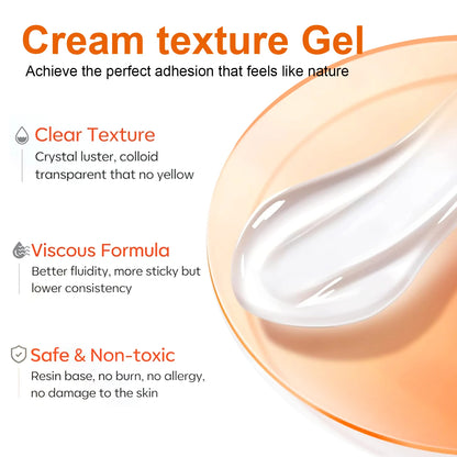 15mL Gel Nail Glue for Rhinestones for Nails Super Adhesive NO Wipe